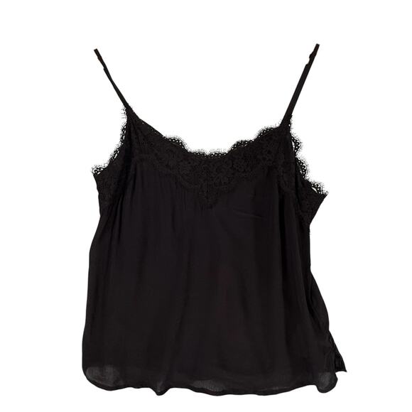 NWOT Abercrombie Womens Y2K Babydoll Spaghetti Strap Tank Top SIZE SMALL Black - Picture 1 of 7